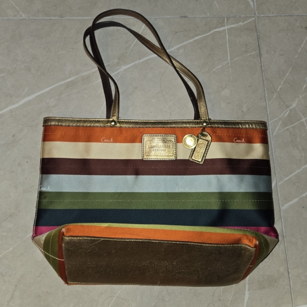 Coach Legacy Stripe Tote Bag